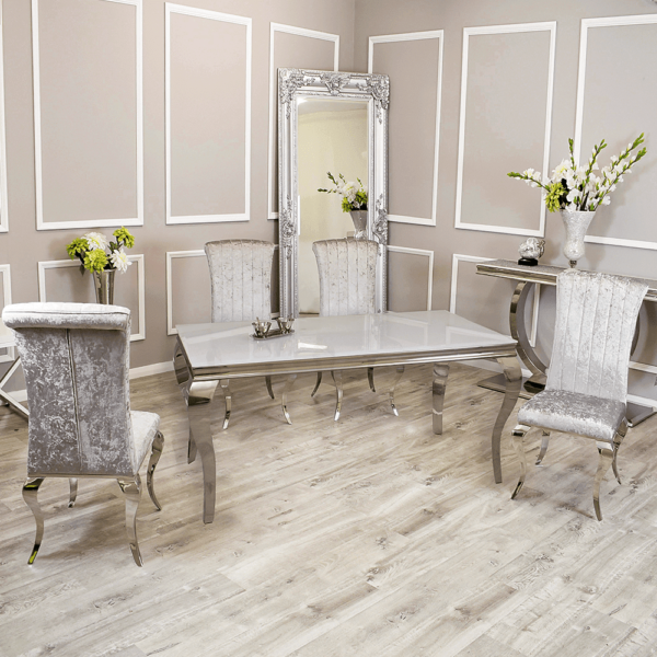 Louis Marble Dining Table With Nicole Chair - Image 2