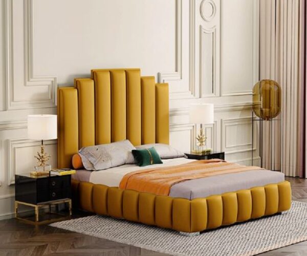Leisa Bed Frame Soft Plush Velvet – Choice Of Colours upholstered single bed