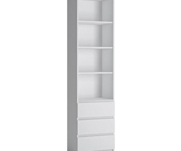 *Lyon Bookcase (RH) in White and High Gloss
