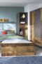 Oscar Bookcase in Walnut and Dark Matera Grey