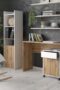 Function Plus Bookcase in White and Wotan Light Oak