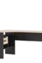 Function Plus Corner Desk 2 Drawers in Black Matt and Oak FSC Mix 70 % NC-COC-060652