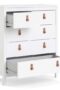 Poppy Chest 3+2 drawers in White - Chest Of Drawer - Home Store UK