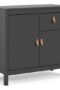 Barcelona Sideboard 2 doors + 1 drawer in Matt Black - Sideboards - Home Store UK