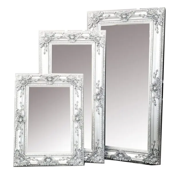 Roma Bevel Mirror in Silver - ALL SIZES - Mirror Collection - Home Store UK