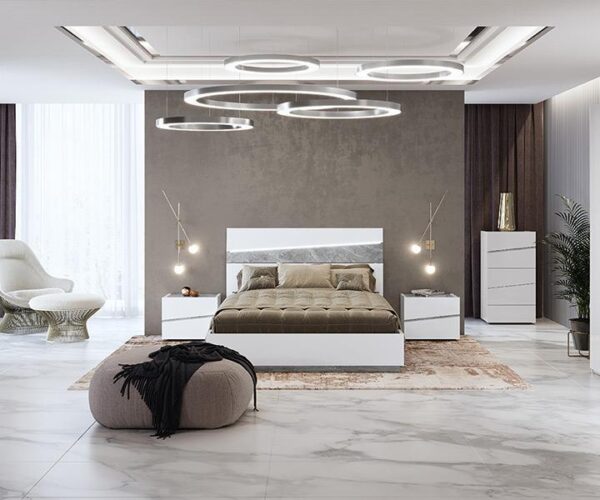 Nostalgia White Night Italian Bedroom Set