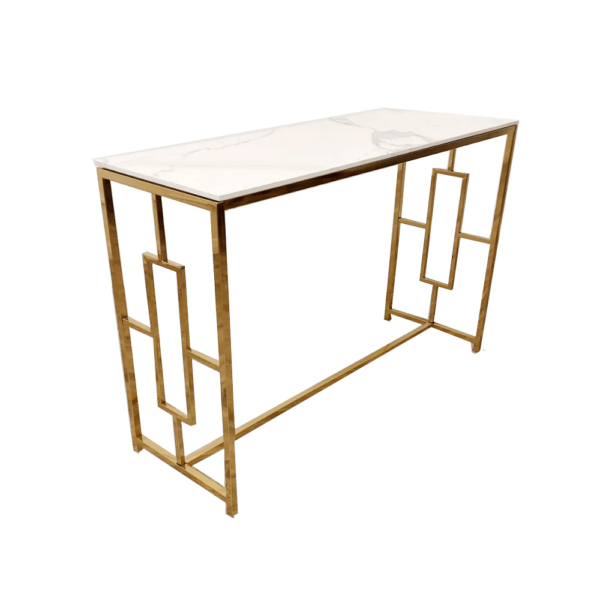 Geo Gold Console Side Table