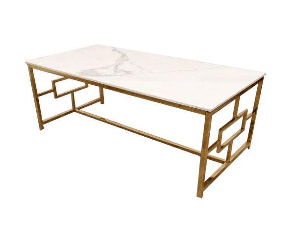 GEO Coffee Table Gold White Modern Coffee Table