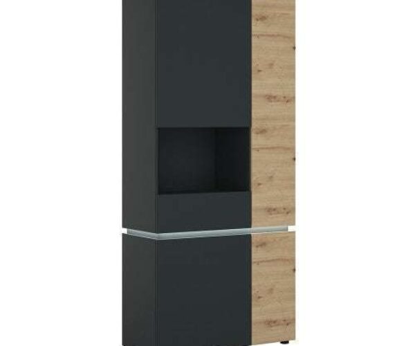 Luci 4 door tall display cabinet LH (including LED lighting) in glass showcase