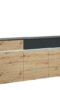Luci 3 door 2 drawer sideboard (including LED lighting) in Platinum and Oak large sideboard - Sideboards - Home Store UK