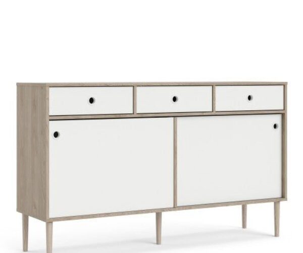 Rome Sideboard 2 Sliding Doors + 3 Drawers in Jackson Hickory side board