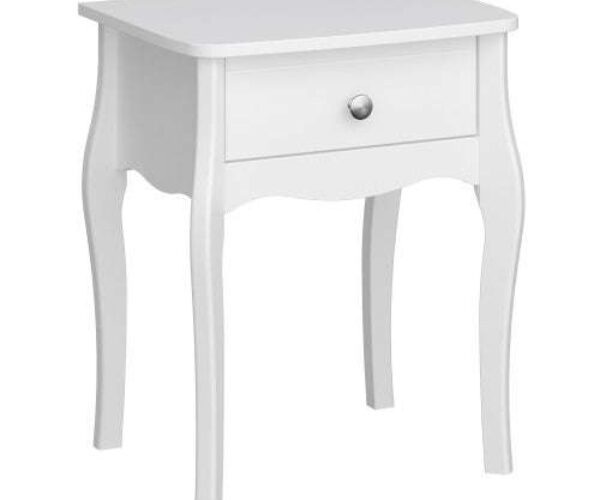 Baroque Nightstand White Bedside Cabinet tall bedside cabinets
