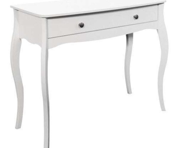 Baroque 1 Drw Vanity White dressing table