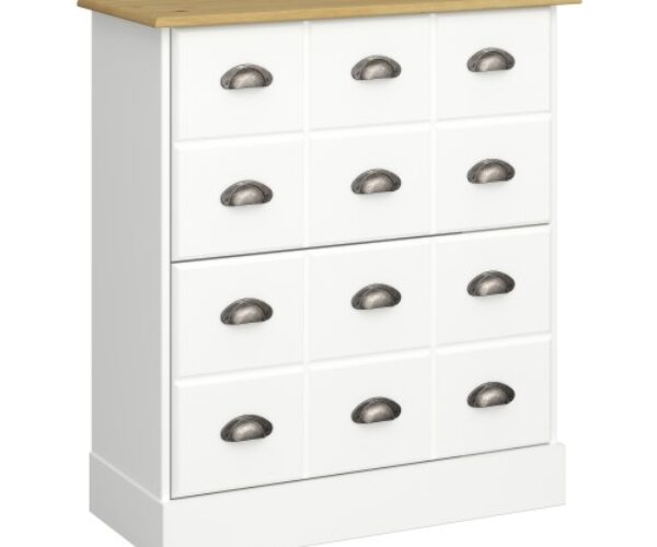 Tyson Shoe Cabinet White & Pine