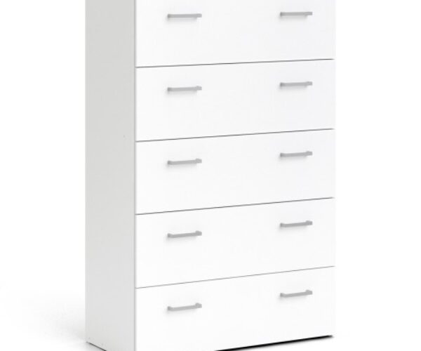 Space Chest of 5 Drawers in White