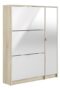 Shoes Shoe cabinet w. 3 tilting doors and 2 layers + 1 door candlestick holder - Shoe Storage Cabinets - Home Store UK