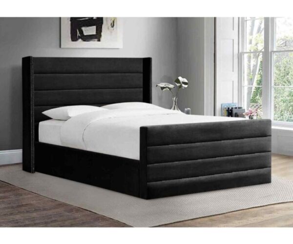 Enzo Bed Frame Soft upholstered bed tufted bed frame