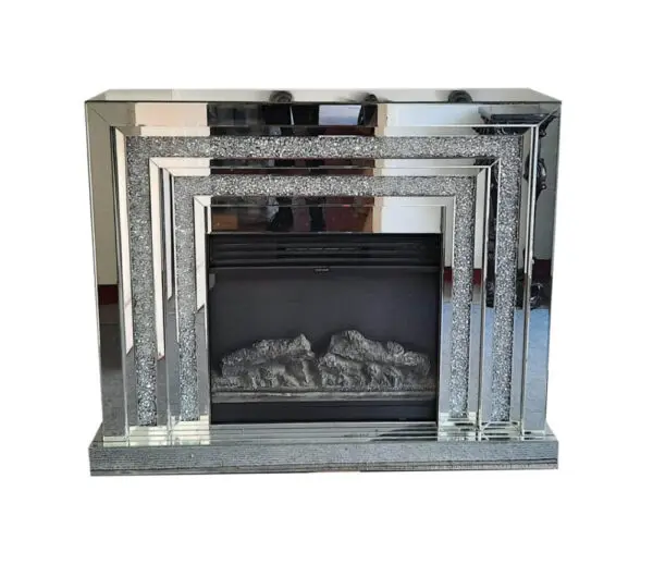 Crushed Glass Fireplace - Living Room - Home Store UK - Furniture Store In UK