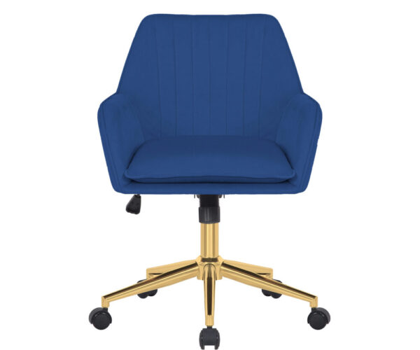 Blue Velvet Office Chair with Gold Legs herman miller chair