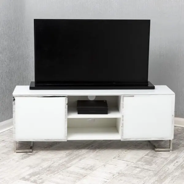 white tv unit