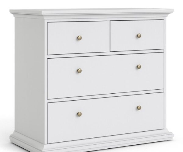 Paris Chest of 4 Drawers in White