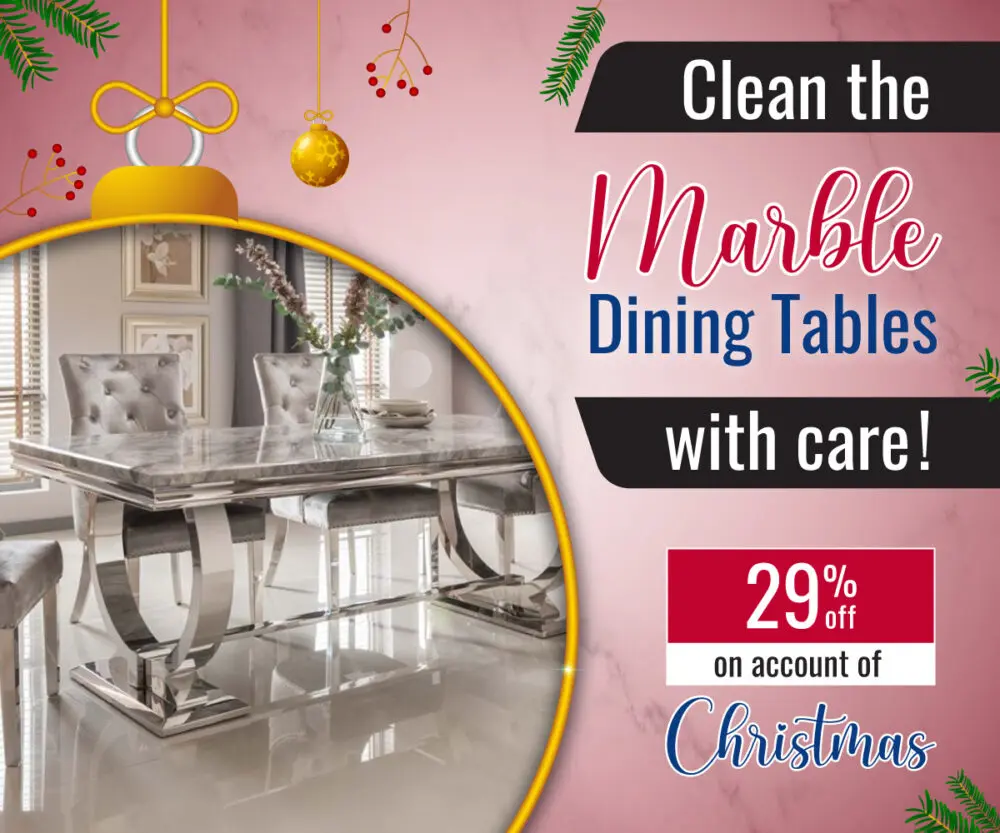 Clean the marble dining table with care