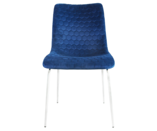 HSUK- Value Zula Blue Dining Chair With Chrome Legs
