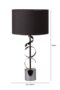 HSUK- Black Linen Shade Silver Inside - Metal Lamps - Home Store UK