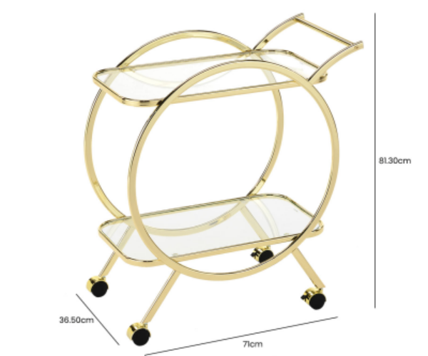 HUSK- Gold Metal Drink Trolley