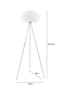 HSUK- Tripod Floor Lamp with White Feather Shade - Tripod Lamps - Home Store UK