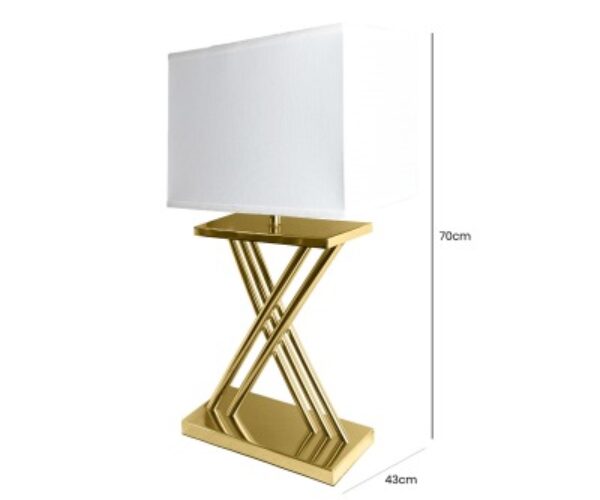 HSUK- Gold Plated X-Design Table Lamp