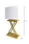 HSUK- Gold Plated X-Design Table Lamp - Metal lamps - Home Store UK