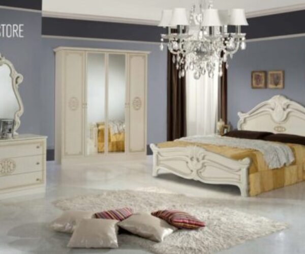 Dima Mobili Amalfi Beige Bedroom Set with 6 Door Wardrobe