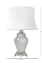 HSUK- Silver Sparkle Mosaic Medium Antique Silver Regency Lamp With Silver Trimmed White Shade - Glitz Lamps - Home Store UK