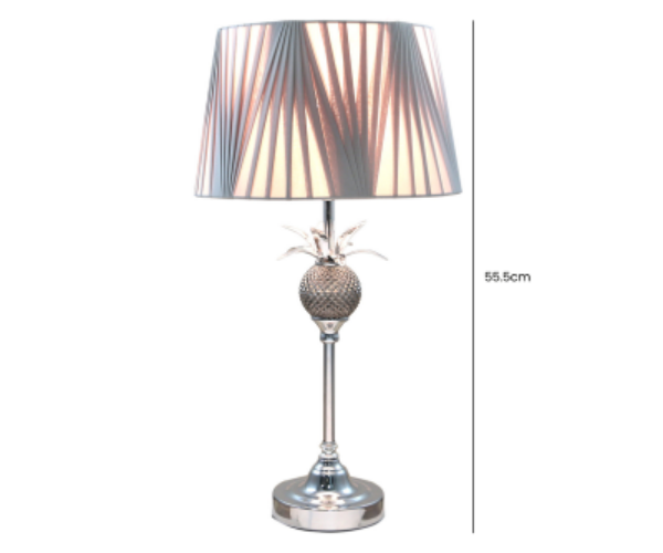 HSUK- Value Pineapple Table Lamp with Light Grey Shade