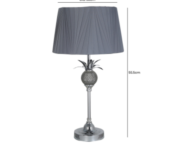 HSUK-  Value Pineapple Table Lamp with Grey Shade