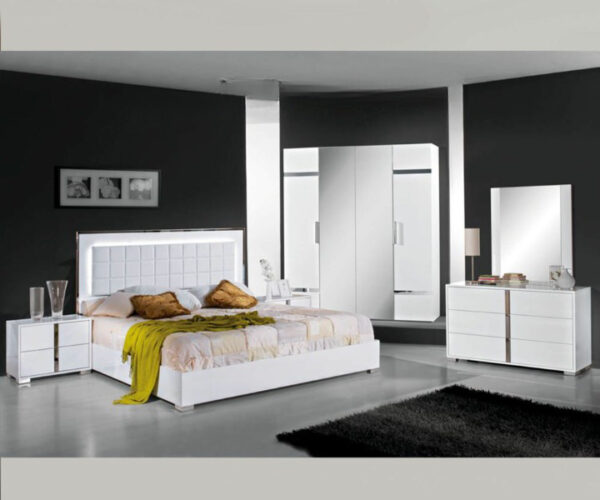 H2O Design San Marino Italian Bedroom Set with 6 Door Wardrobe