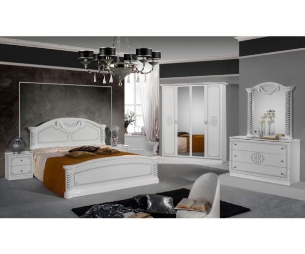 Dima Mobili Vera Walnut Bedroom Set with 6 Door Wardrobe