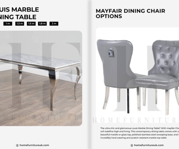 Louis Marble Dining Table With MayFair Chair’s