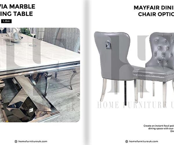 Xavia Marble Dining Table With MayFair Chair’s