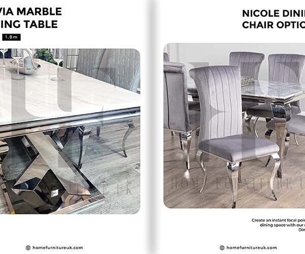 Xavia Dining Table With Nicole Chair’s
