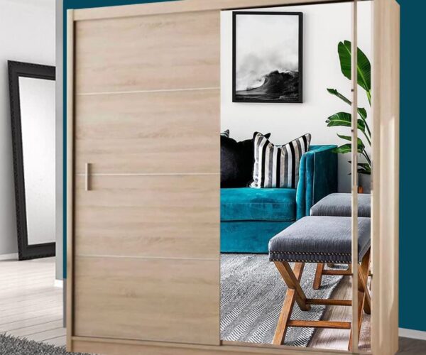 Outlook Sliding Wardrobe ( Oak )