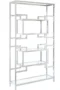 Labyrinth Stainless Steel Bookcase with Glass Inserts