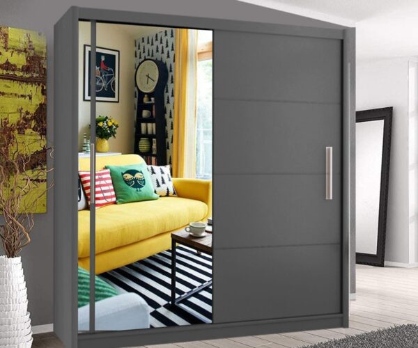 Outlook Sliding Wardrobe (Grey)