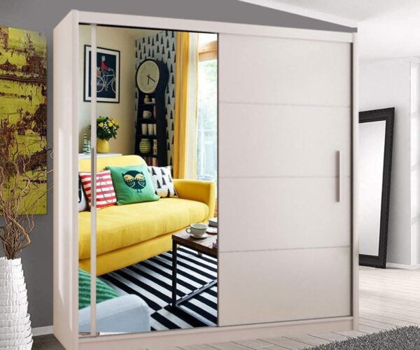 Outlook Sliding Wardrobe (White)