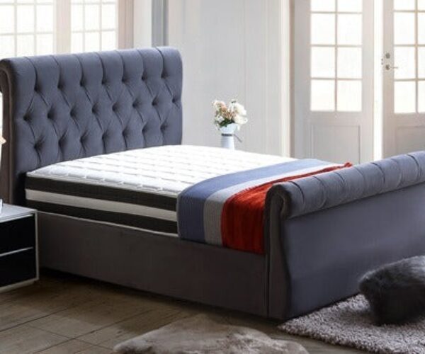Chesterfield – Elegant Sleigh Design Handcrafted Bedframe