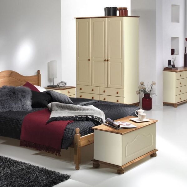 Bramwell Single Dressing Table in Cream/Pine Dressing Table Home Store UK