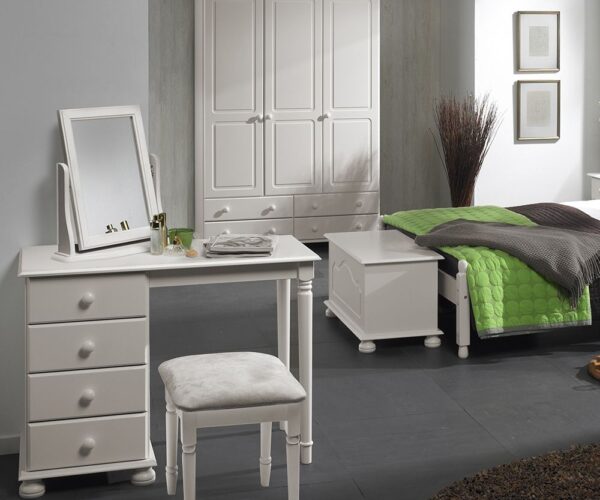 Bramwell Single Dressing Table in White