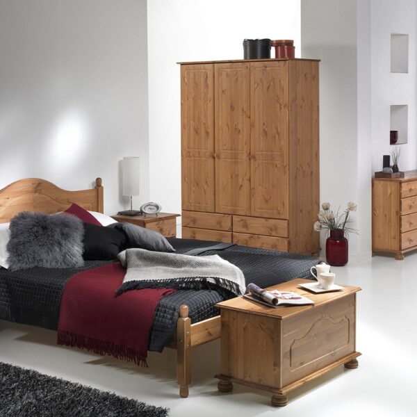 Bramwell 3 Door 4 Drawer Wardrobe in Pine ﻿ Wardrobe Home Store UK