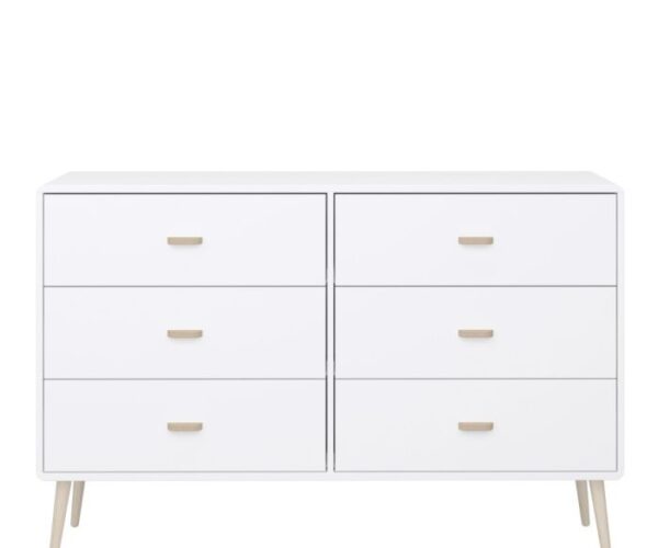 Yale Chest of 6 Drawers in Pure White